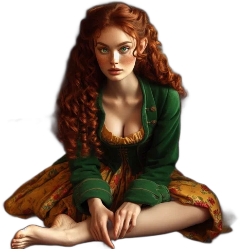 dress, jewelry, fantasy art, concept art transparent PNG cut-out