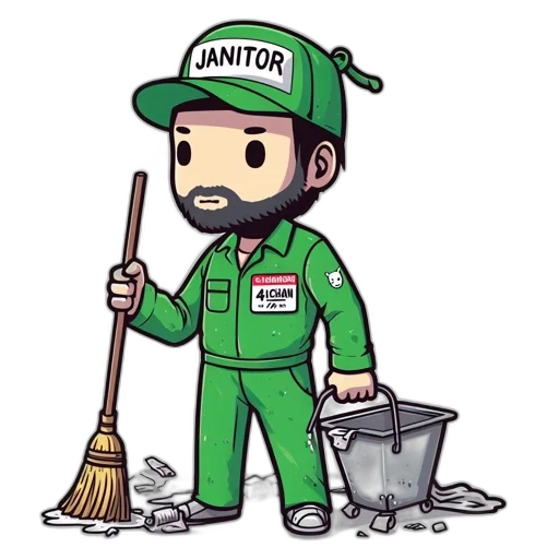 staff, robot, pixel art, cartoon transparent PNG cut-out