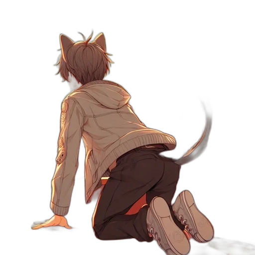 creature, jacket, animal, staff transparent PNG cut-out