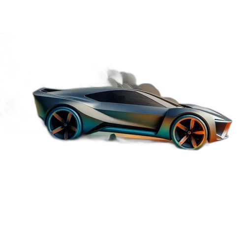 car, 3d render, concept art, photorealistic transparent PNG cut-out