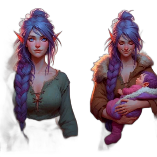 concept art, fantasy art, pixel art, photorealistic transparent PNG cut-out