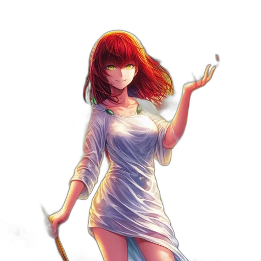 dress, staff, sword, weapon transparent PNG cut-out