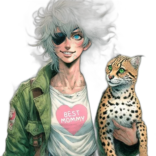 animal, jacket, creature, comic book art transparent PNG cut-out