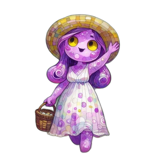 dress, staff, mask, hat transparent PNG cut-out
