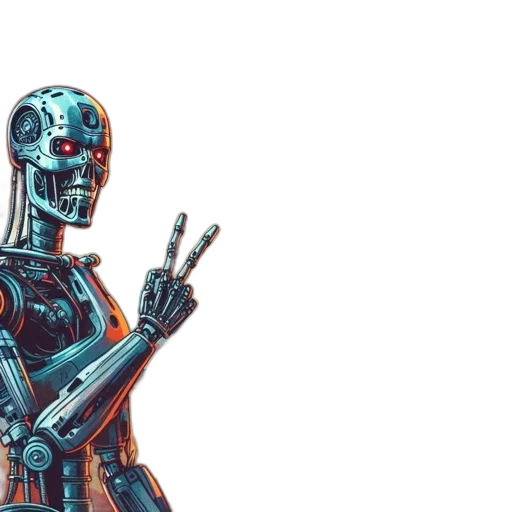 robot, cyberpunk, concept art, comic book art transparent PNG cut-out