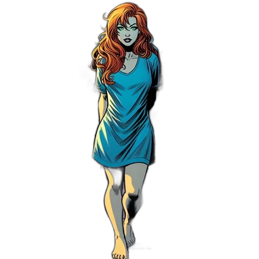dress, comic book art, concept art, cartoon transparent PNG cut-out