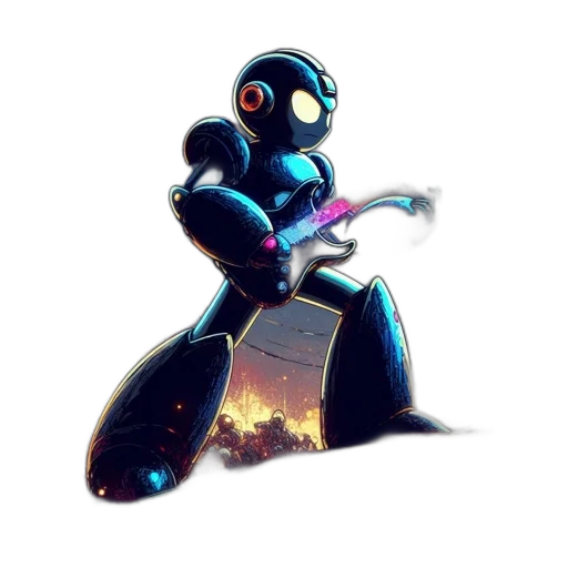 robot, weapon, staff, sword transparent PNG cut-out