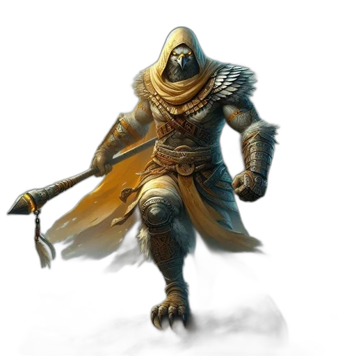 mask, sword, staff, creature transparent PNG cut-out