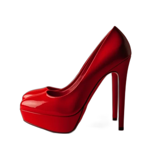 shoes, 3d render, photorealistic, red transparent PNG cut-out