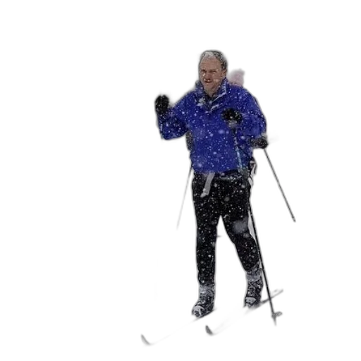 staff, jacket, snow, man transparent PNG cut-out