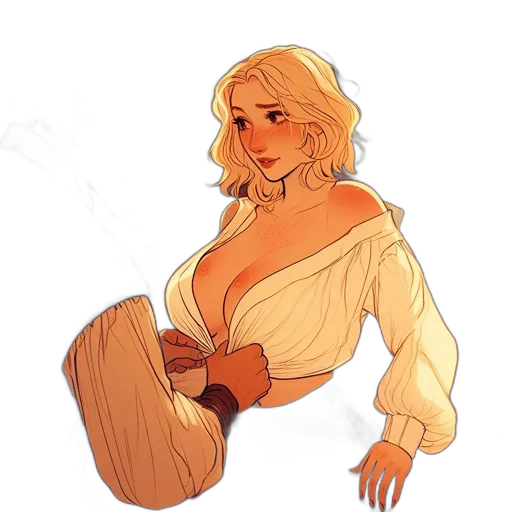 dress, concept art, fantasy art, comic book art transparent PNG cut-out