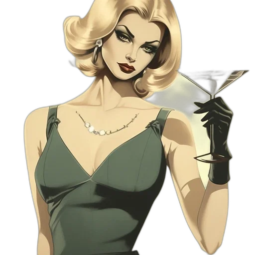 dress, jewelry, staff, weapon transparent PNG cut-out