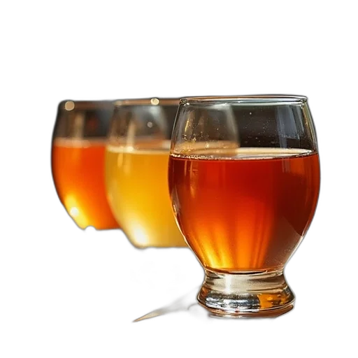 four, glass, shots, various transparent PNG cut-out