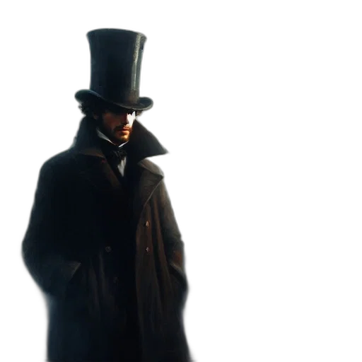 hat, mask, staff, jacket transparent PNG cut-out
