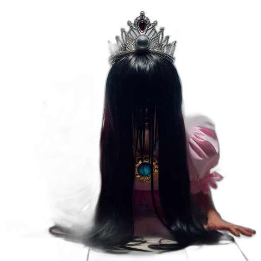 crown, dress, hair, mask transparent PNG cut-out