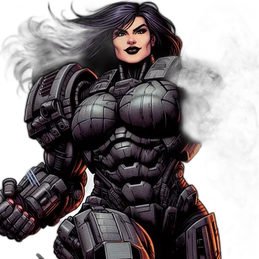 comic book art, concept art, fantasy art, cartoon transparent PNG cut-out