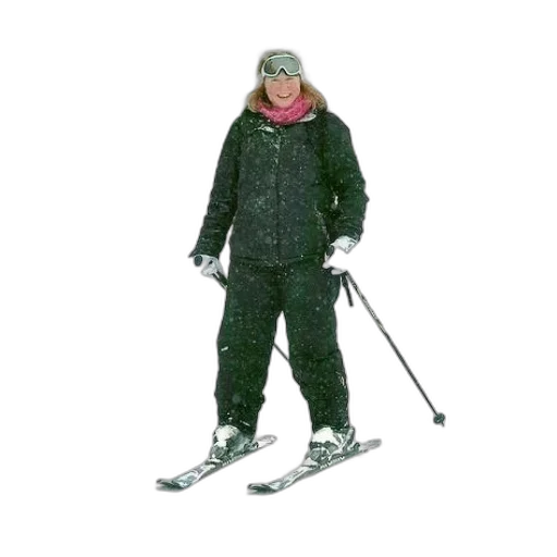 staff, jacket, snow, woman transparent PNG cut-out
