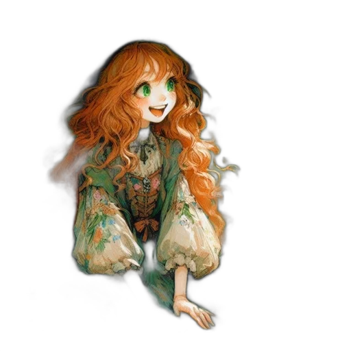 dress, creature, fantasy art, 3d render transparent PNG cut-out