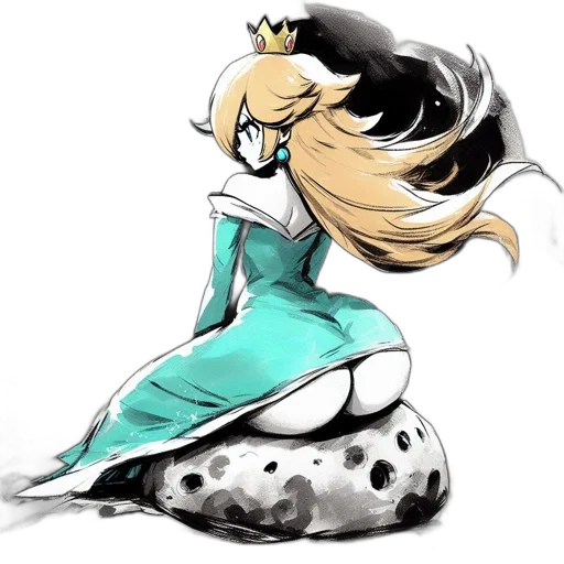 crown, dress, staff, hair transparent PNG cut-out