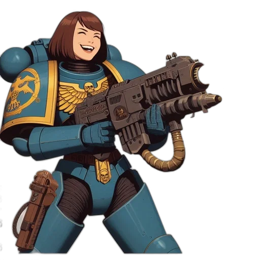 weapon, robot, staff, jacket transparent PNG cut-out
