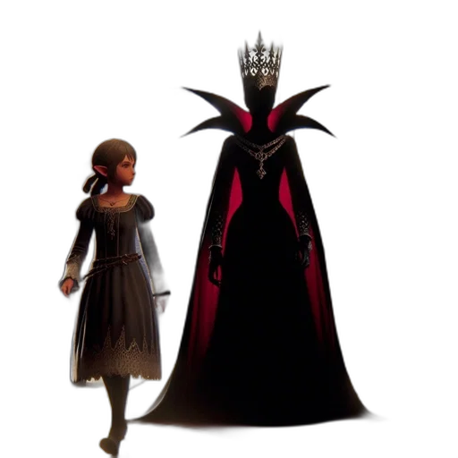 crown, dress, concept art, 3d render transparent PNG cut-out