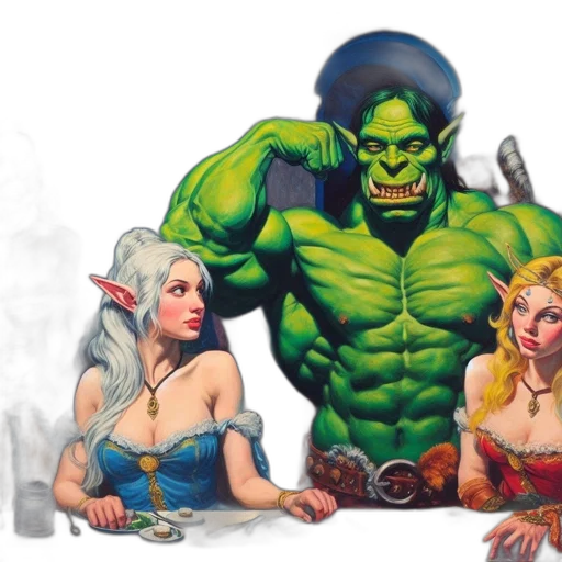comic book art, fantasy art, concept art, pixel art transparent PNG cut-out