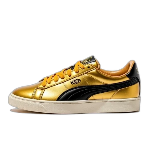 shoes, golden, pair, gold transparent PNG cut-out