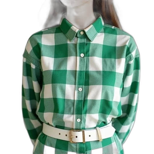 jacket, dress, 3d render, green transparent PNG cut-out