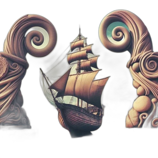 mask, fantasy art, concept art, 3d render transparent PNG cut-out