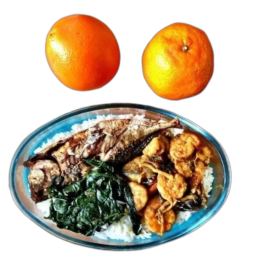 food, photorealistic, plate, rice transparent PNG cut-out