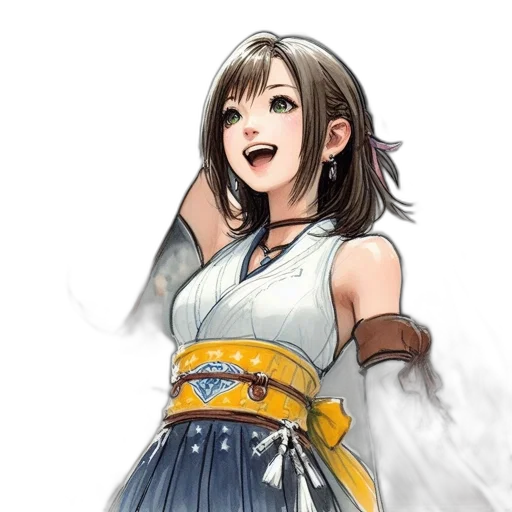 dress, staff, face, sword transparent PNG cut-out
