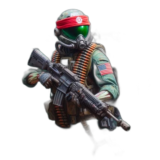 weapon, staff, mask, robot transparent PNG cut-out