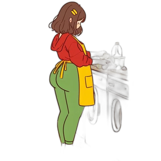 staff, robot, jacket, weapon transparent PNG cut-out
