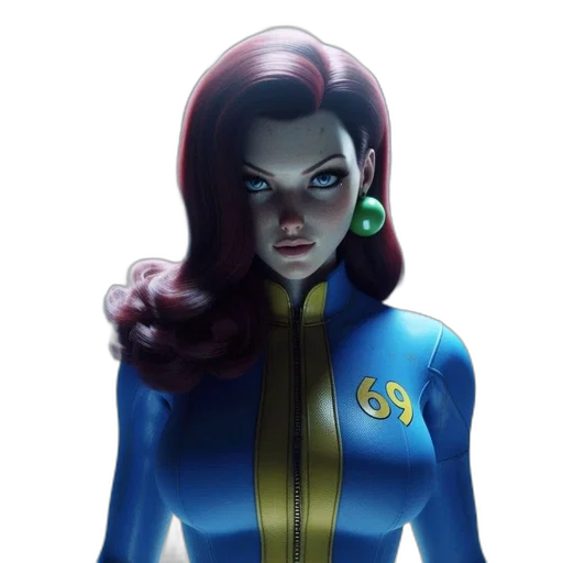 jacket, face, comic book art, concept art transparent PNG cut-out