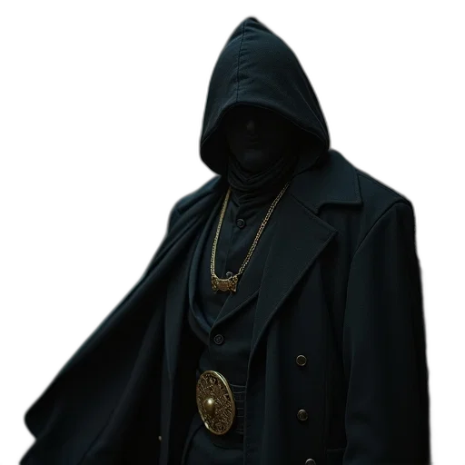jacket, jewelry, staff, mask transparent PNG cut-out