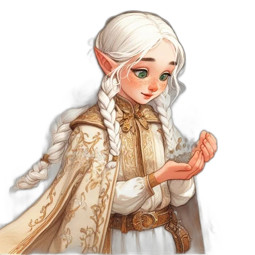 face, dragon, staff, dress transparent PNG cut-out
