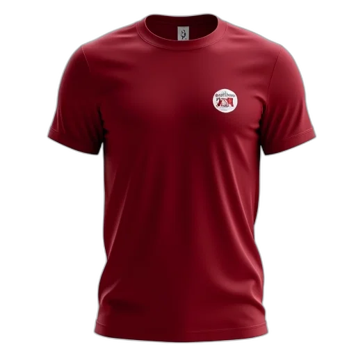 plain, dark, red, t-shirt transparent PNG cut-out