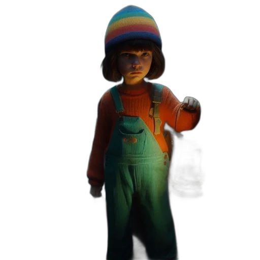 robot, staff, hat, creature transparent PNG cut-out
