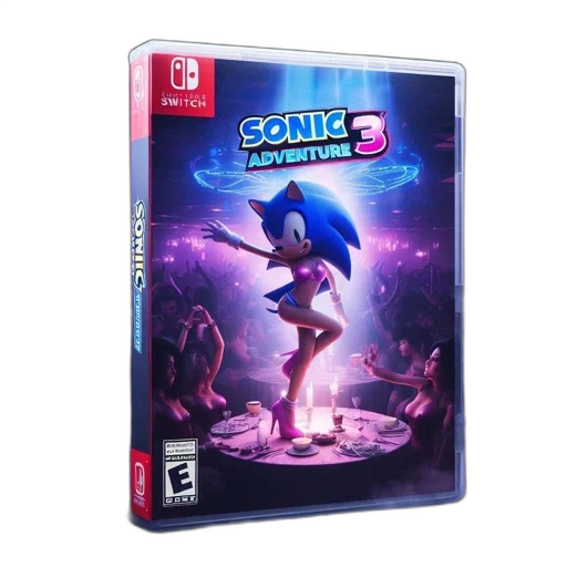 concept art, 3d render, sonic, adventure transparent PNG cut-out