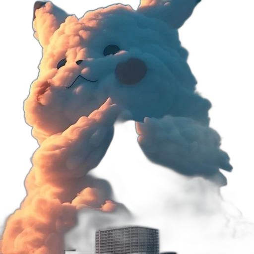 dragon, creature, mask, building transparent PNG cut-out