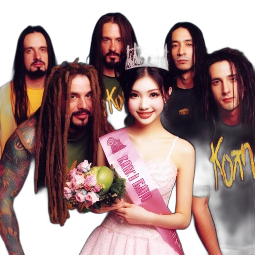 hair, vaporwave, photorealistic, five transparent PNG cut-out