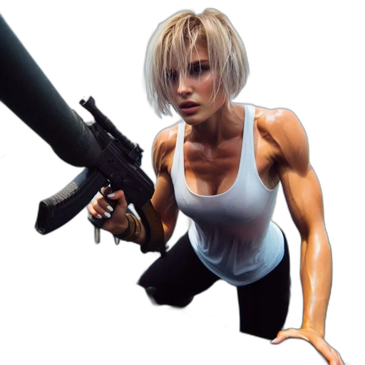 weapon, robot, concept art, pixel art transparent PNG cut-out