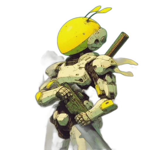 robot, weapon, staff, creature transparent PNG cut-out