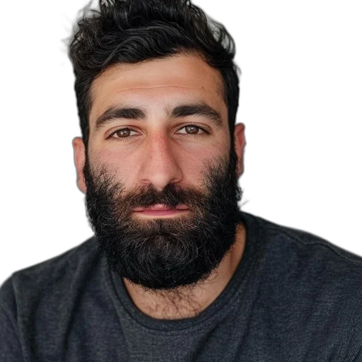 face, staff, hair, jacket transparent PNG cut-out