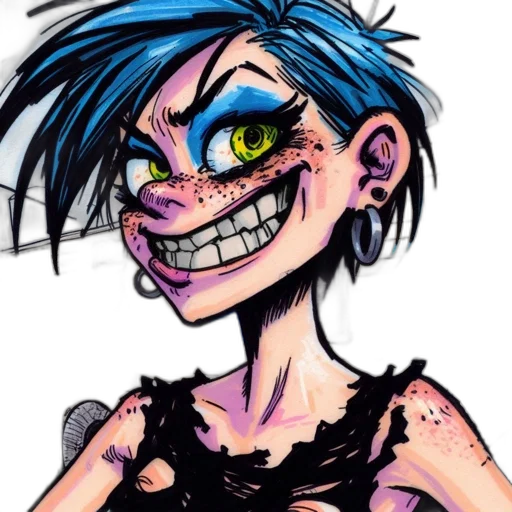 face, creature, cartoon, comic book art transparent PNG cut-out