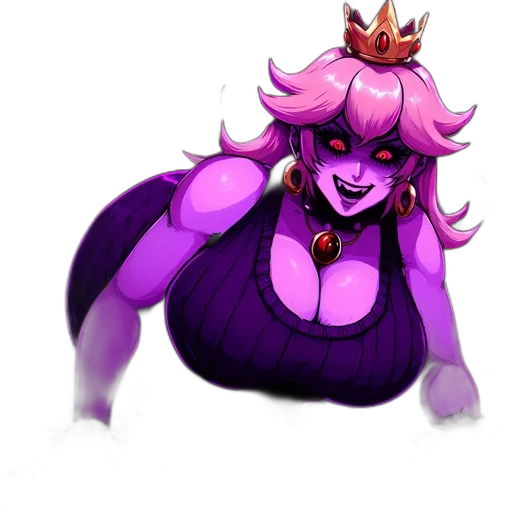 crown, creature, staff, dress transparent PNG cut-out