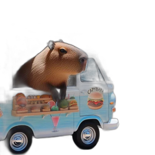 car, food, animal, 3d render transparent PNG cut-out