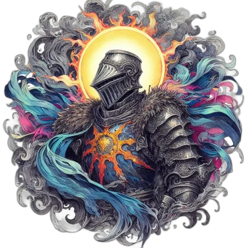 sword, dragon, jacket, crown transparent PNG cut-out