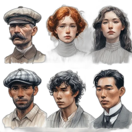 face, concept art, fantasy art, comic book art transparent PNG cut-out