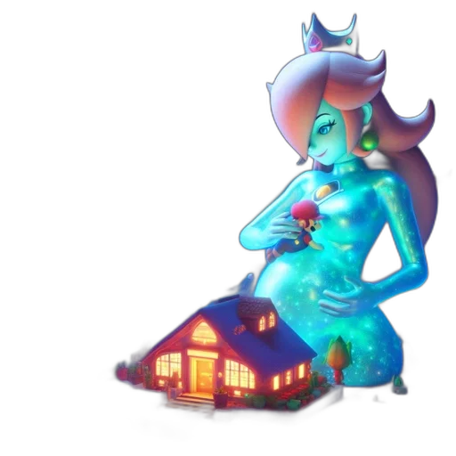 crown, dress, staff, creature transparent PNG cut-out